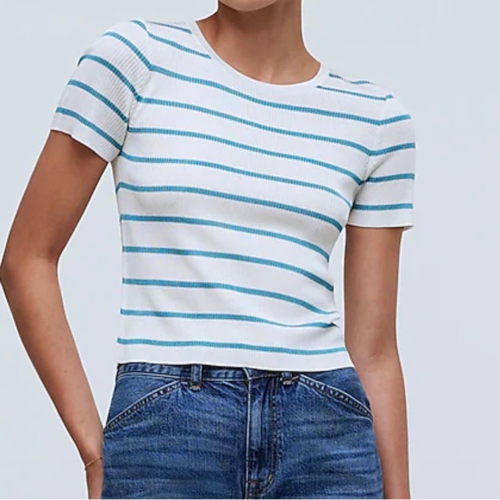 Madewell cropped sweater tee medium